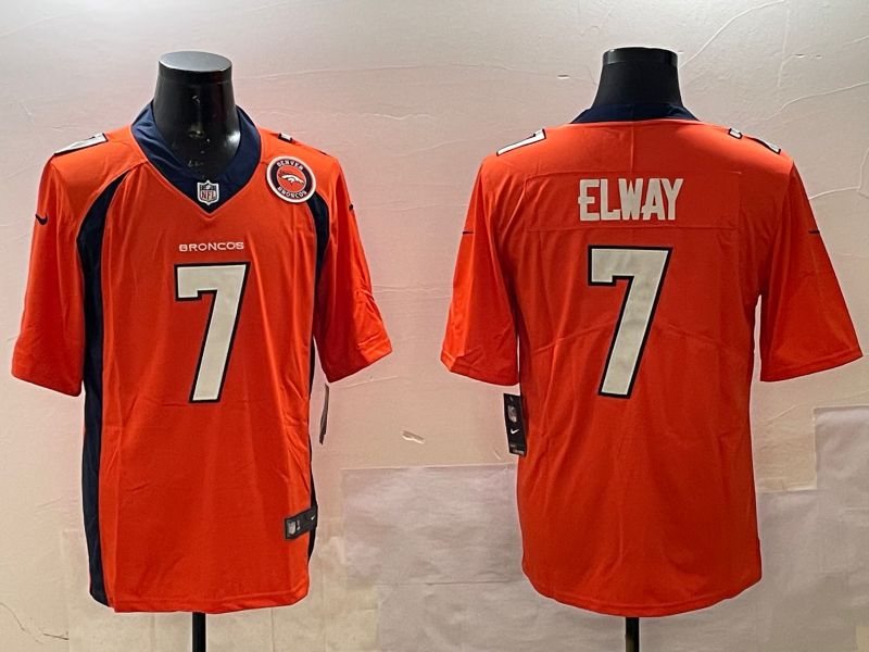 Men Denver Broncos 7 Elway Orange Second generation 2025 Nike Limited NFL Jersey style 2